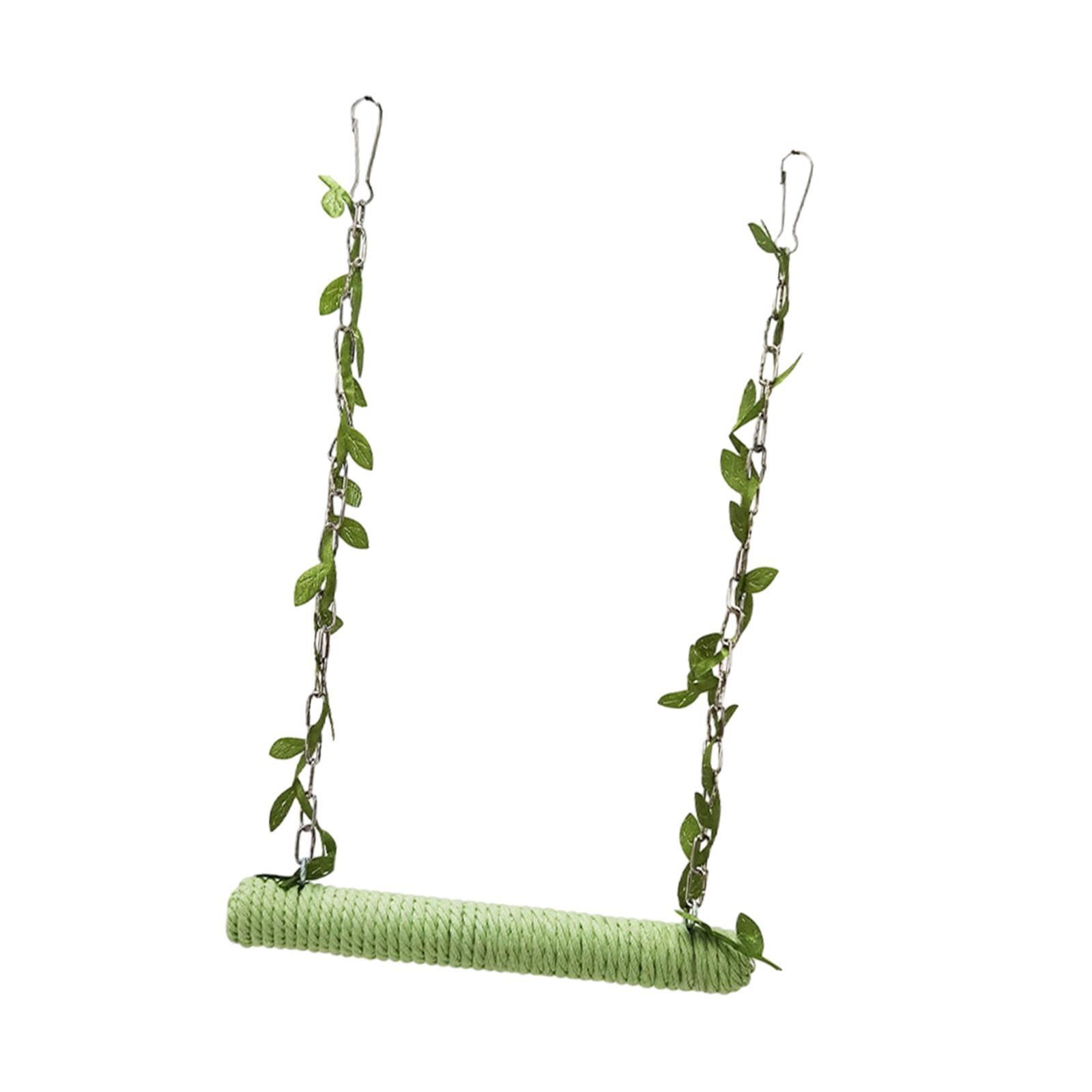 Wooden Birds Parrots Stand, Bird Hanging Hammock, Climbing Chicken Perch Ladder Stand for Indoor Outdoor