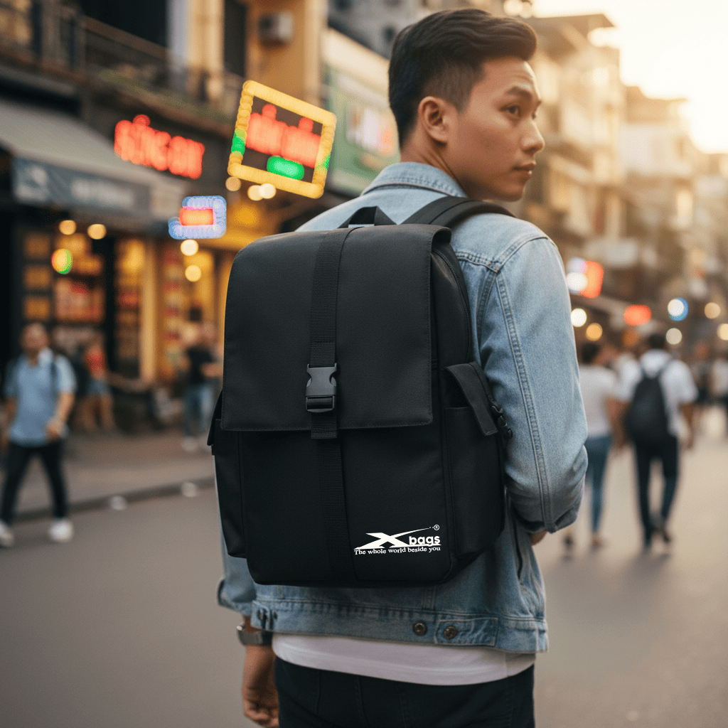 Balo học sinh thời trang Xbags Modern cao cấp – Balo trung học đựng laptop, thiết kế hiện đại thanh lịch XB2007
