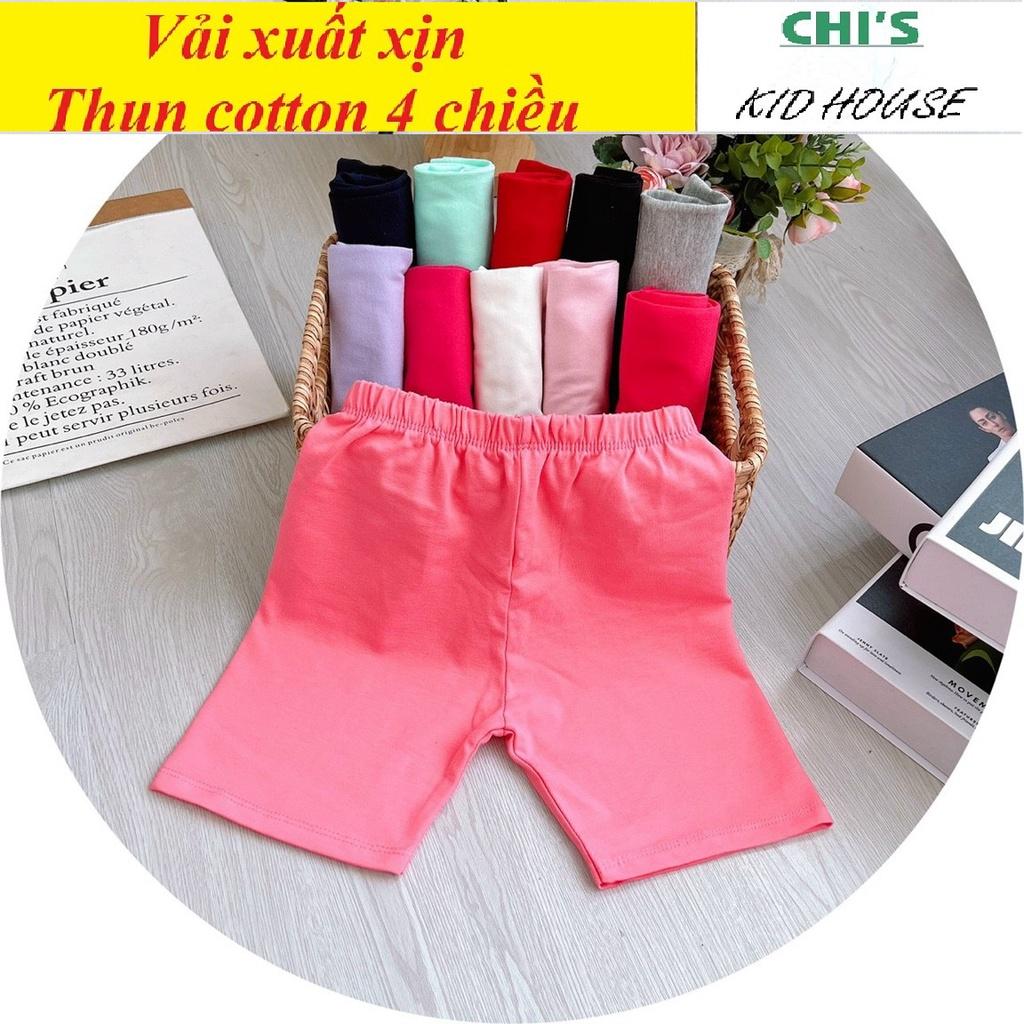 (VẢI XUẤT XỊN 9-24KG) QUẦN LEGGING ĐÙI QUẦN ĐÙI TRƠN THUN COTTON 4 CHIỀU CHO BÉ GÁI/TRAI