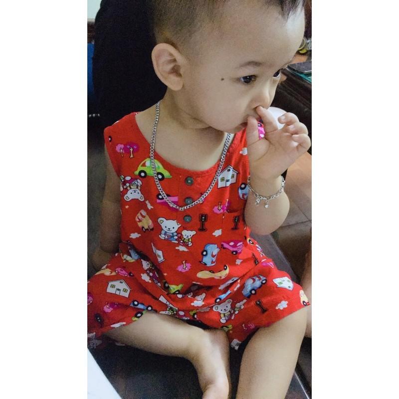 Bộ lanh lụa balo ba lỗ bé trai 8-20kg