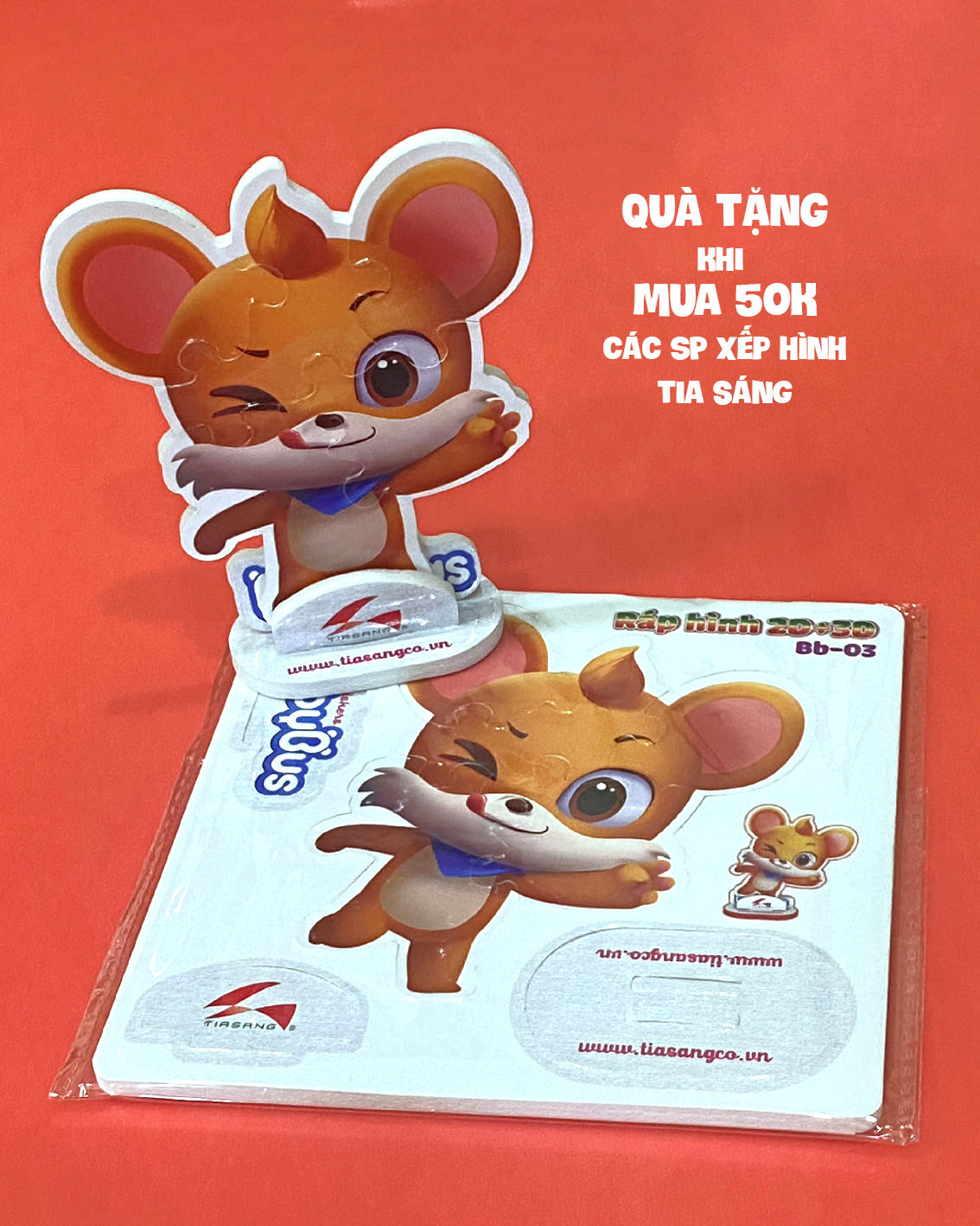 Quà tặng khuyến mãi Ráp hình 2D-3D   Babybus khi mua sản phẩm đơn hàng  trị giá 50k