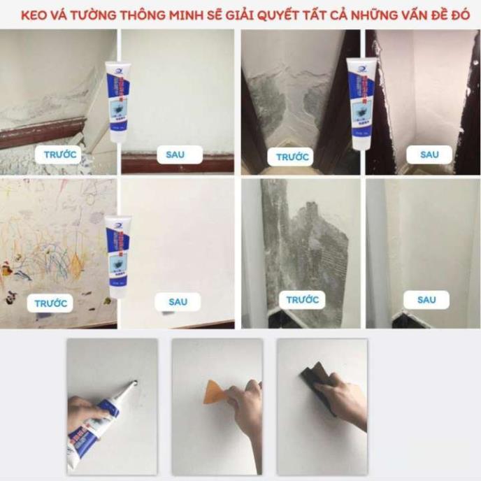 Tuýp Keo Vá Tường, Trám Vết Nứt, Khe Hở Trên Bề Mặt Tường Đa Năng