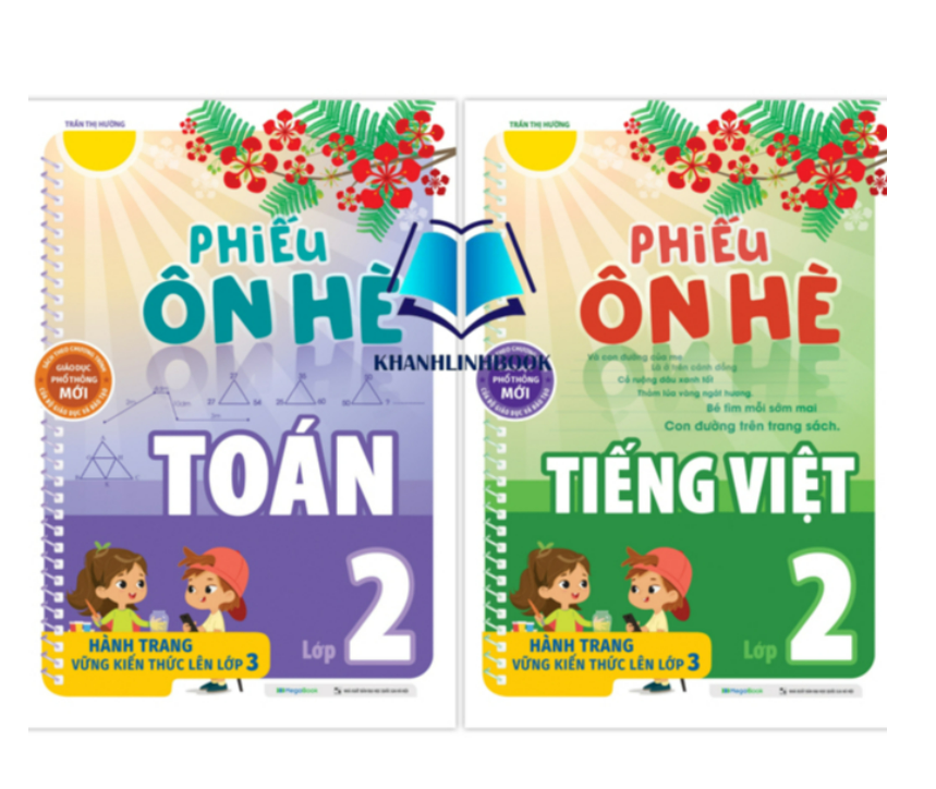 Sách - Combo Phiếu ôn hè Toán và Tiếng Việt Lớp 2 (MG)