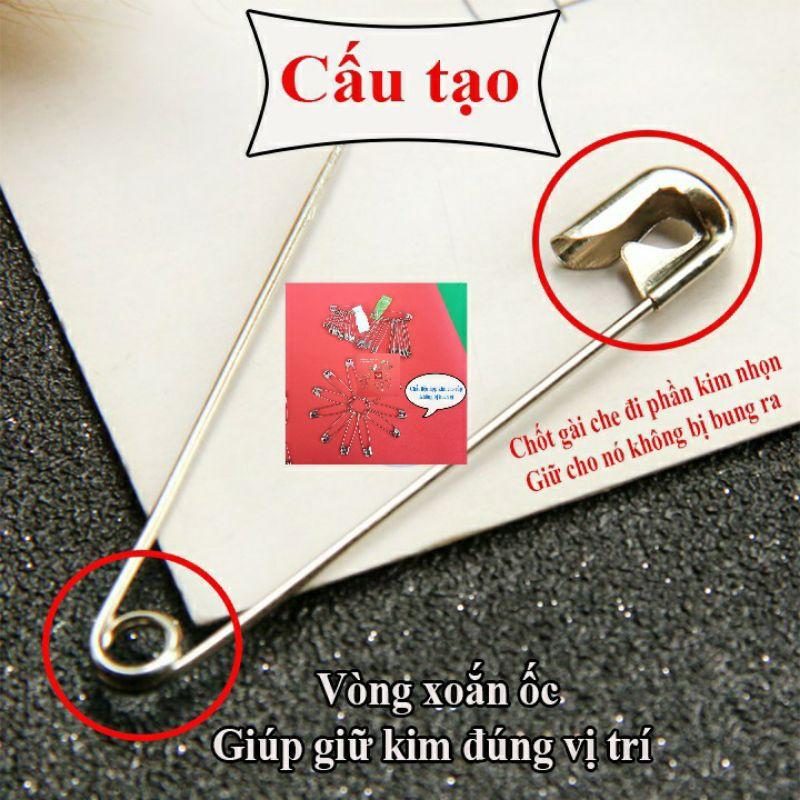 Set 12 Kim băng cài áo chất liệu hợp kim cao cấp