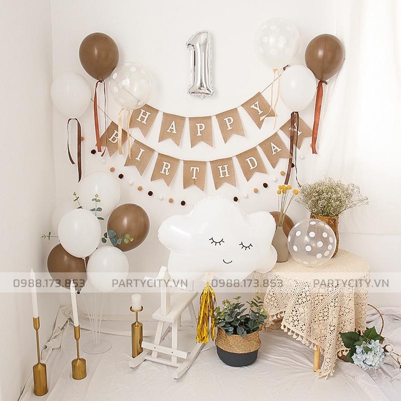 Set trang trí sinh nhật Hàn Quốc phong cách đơn giản dễ làm tại nhà
