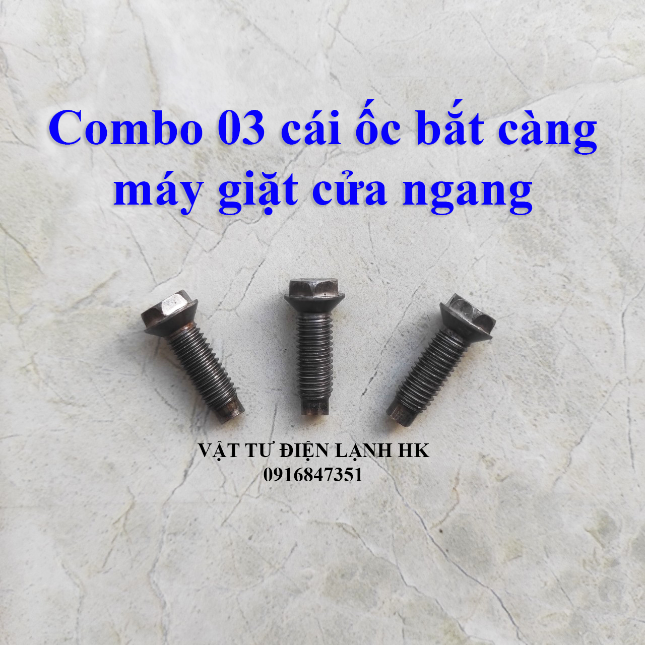 (COMBO 3 cái) Bu lông ốc bắt càng giữ lồng máy giặt cửa ngang - bulong chảng ba chạc MG cửa trước