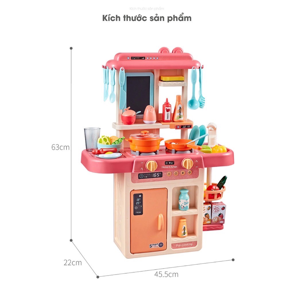 Bộ đồ chơi nhà bếp cho bé nấu nướng có vòi nước và bảng vẽ Toyshouse - đồ hướng nghiệp cho bé từ 3 tới 8 tuổi