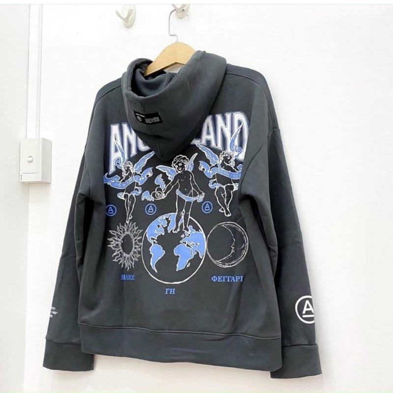 Áo Hoodie Nỉ Ngoại Form rộng Unisex Nam Nữ Couple Angel