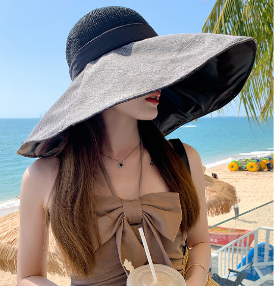 Mũ chống nắng nữ rộng vành cao cấp phong cách Hàn, nón rộng vành chống nắng chống tia UV tuyệt đối