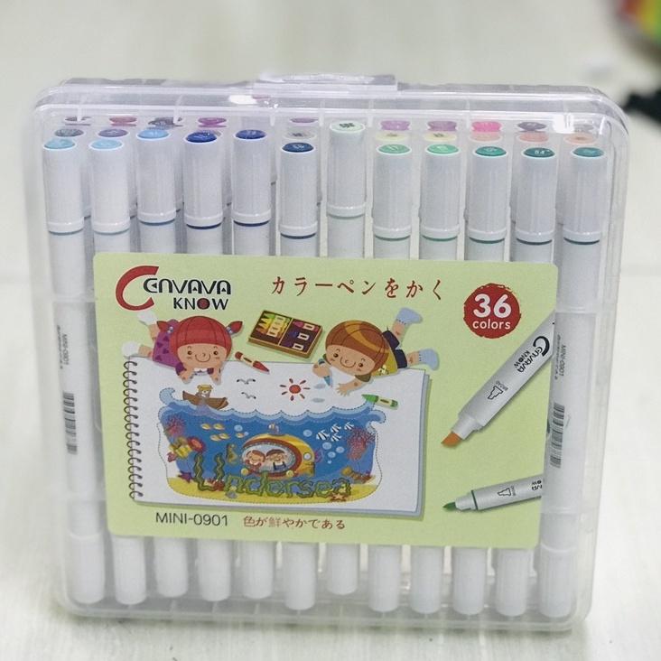 Bút Marker Vẽ Tranh Chuyên Nghiệp 12 - 48 Màu 2 Đầu Thân Nhỏ