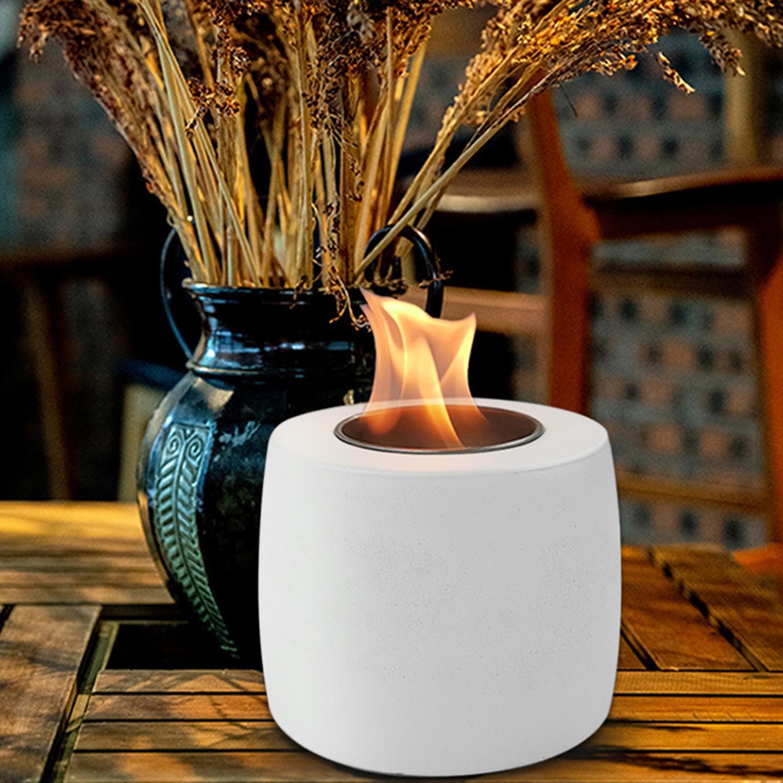 Tabletop Bio Ethanol Fireplace Bowls Concrete Burning Table Top Firepit Pits for Garden Parties