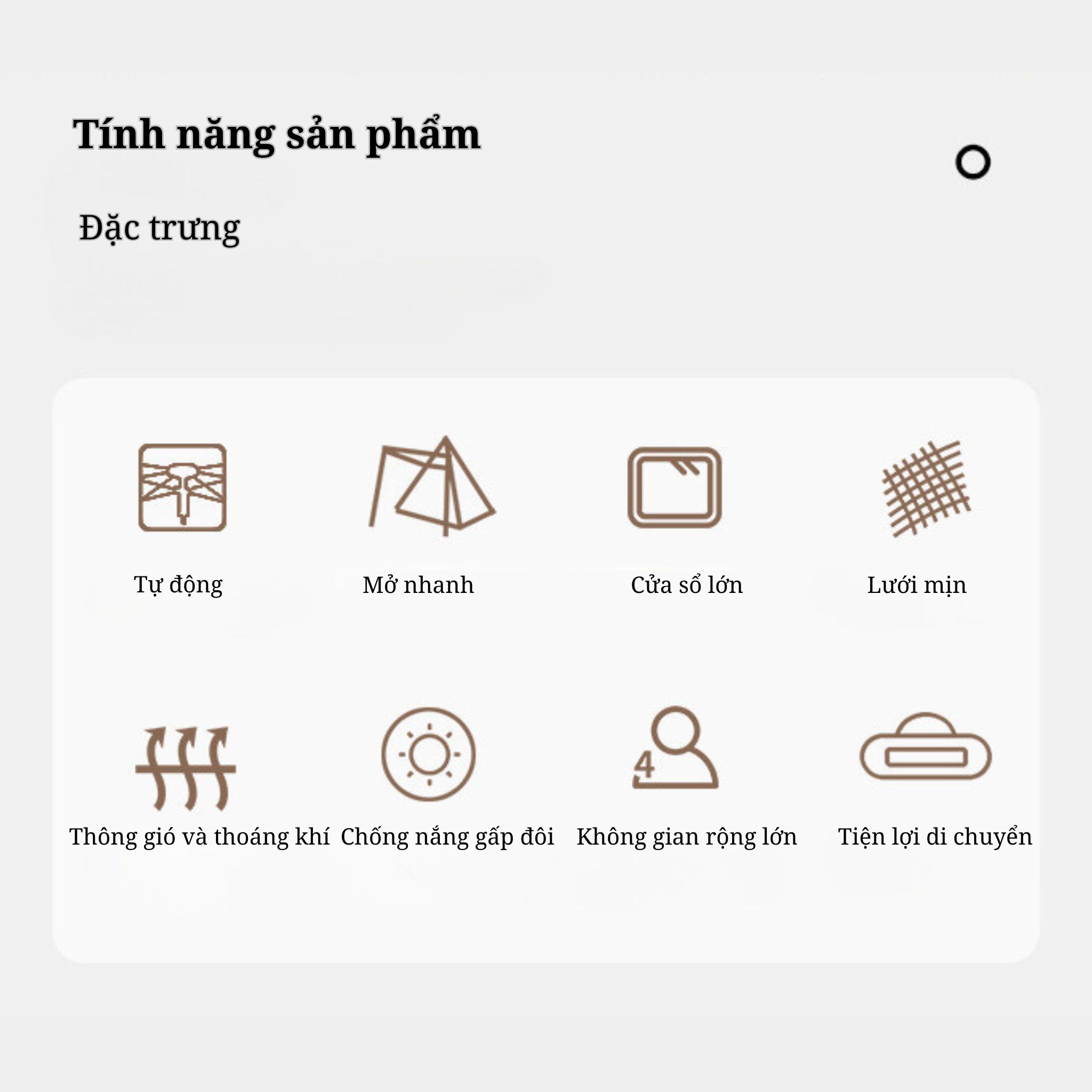 Lều ngoài trời, lều cắm trại Suncojia, lều mái che tự động hoàn toàn bao gồm tấm chống ẩm