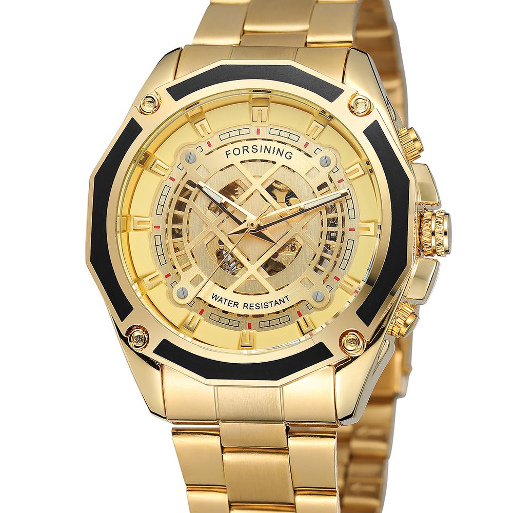 Đồng hồ nam Forsining A1030 Skeleton Luxury Watch thời trang - màu bạc