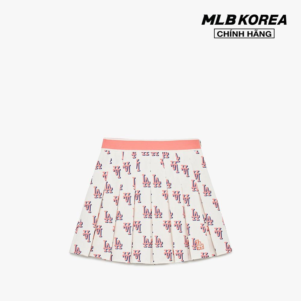 MLB - Chân váy xếp li mini Classic Monogram 3FSKM0133