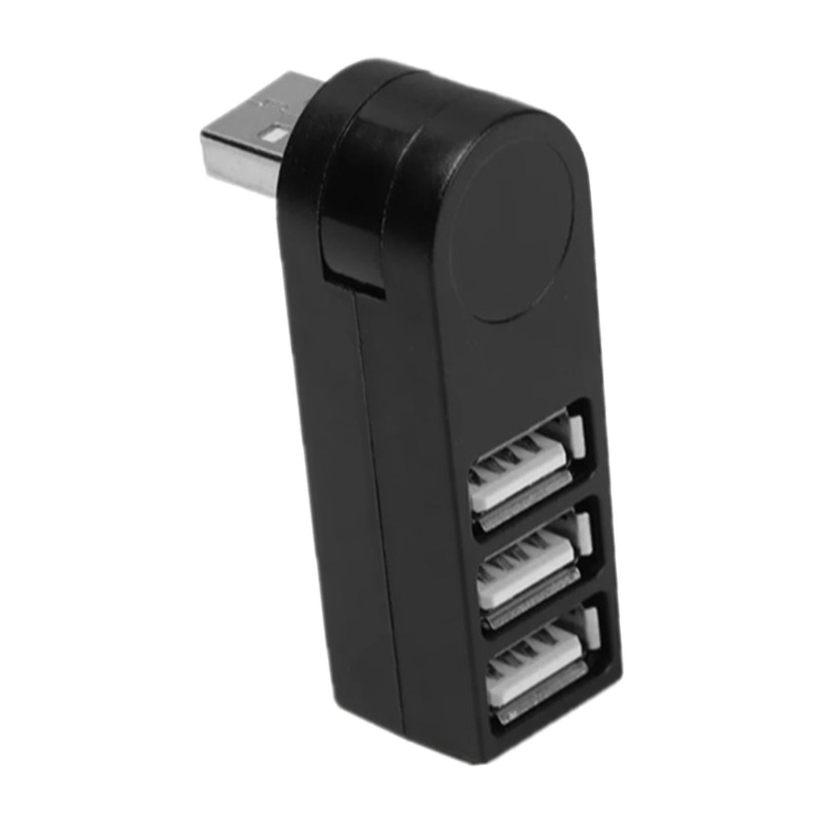 3 Port USB 2.0 Hub 270 Degree Rotatable USB Docking Station for PC Laptop Phones