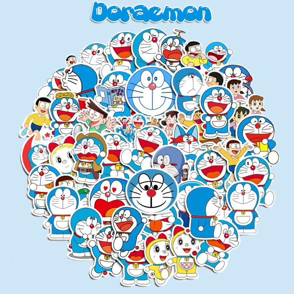 Sticker Doraemon Cắt Sẵn Hình Dán Trang Trí Mũ Bảo Hiểm Laptop Điện Thoại Ván Trượt Sổ tay Notebook