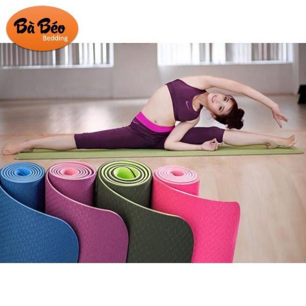 Thảm tập Yoga cao cấp TPE 2 lớp, thảm tập yoga yoga pilates