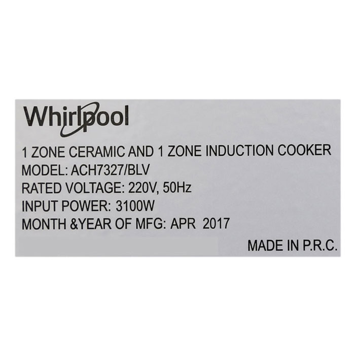 Bếp Đôi Từ Và Hồng Ngoại Whirlpool ACH7327/BLV - Đen - Hàng chính hãng