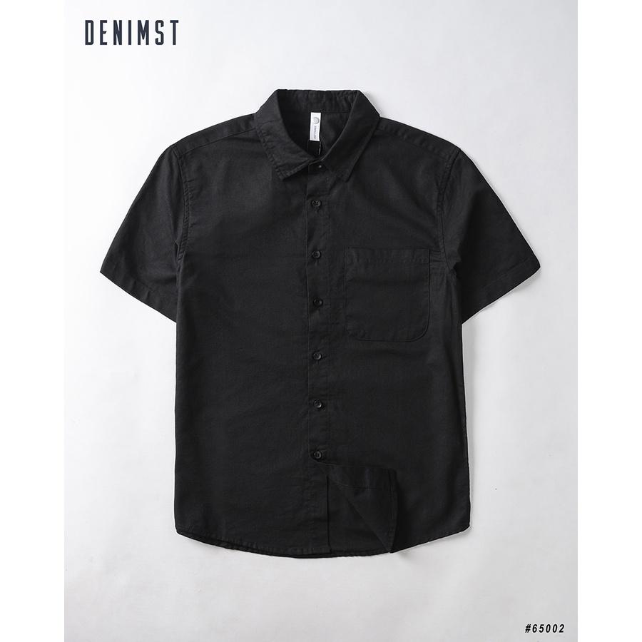 Áo Sơ Mi Nam Cộc Tay Cao Cấp DENIMST 65002 Chất Đũi Dáng Slim Fit