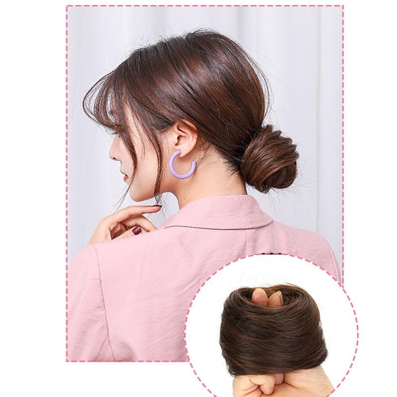 Tóc giả búi vòng sang chảnh