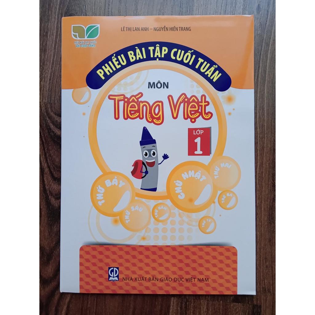 Sách - Combo Phiếu Bài Tập Cuối Tuần Toán - Tiếng Việt - Tiếng Anh lớp 1
