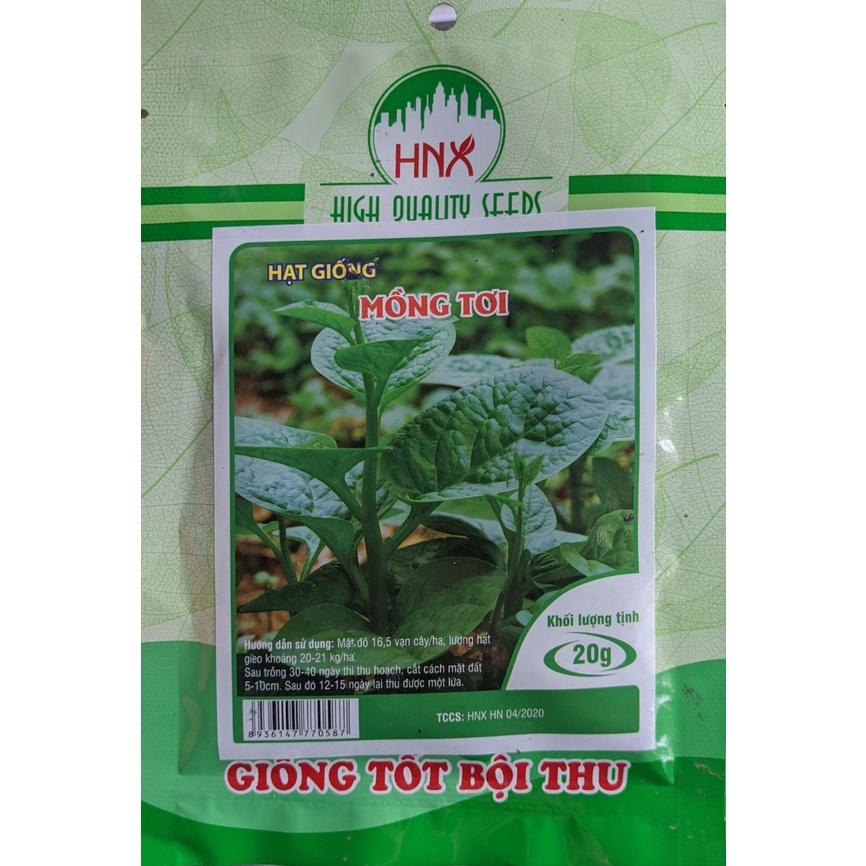 Hạt giống Mồng Tơi 20g. Rất dễ chăm sóc