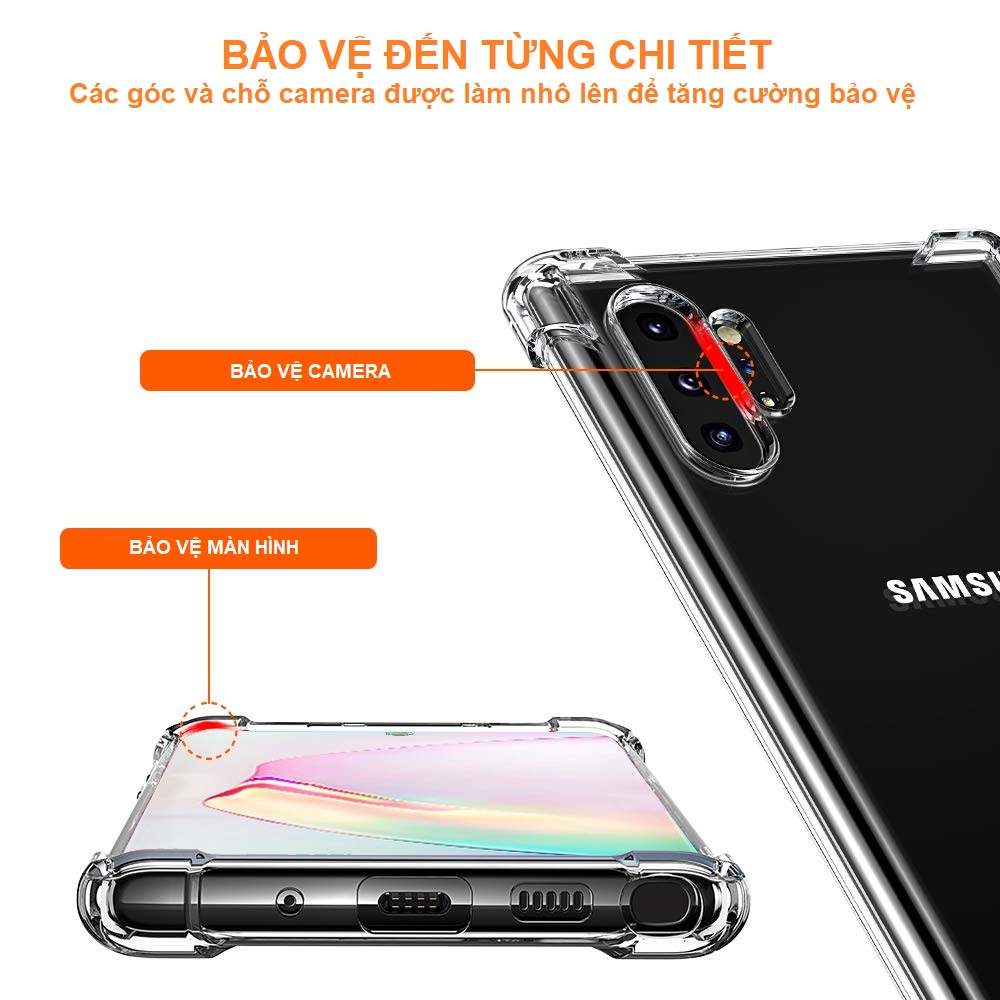 Ốp Lưng Case TPU Dẻo Chống Sốc Dành Cho Samsung Galaxy Note 10 Plus (Trong Suốt)