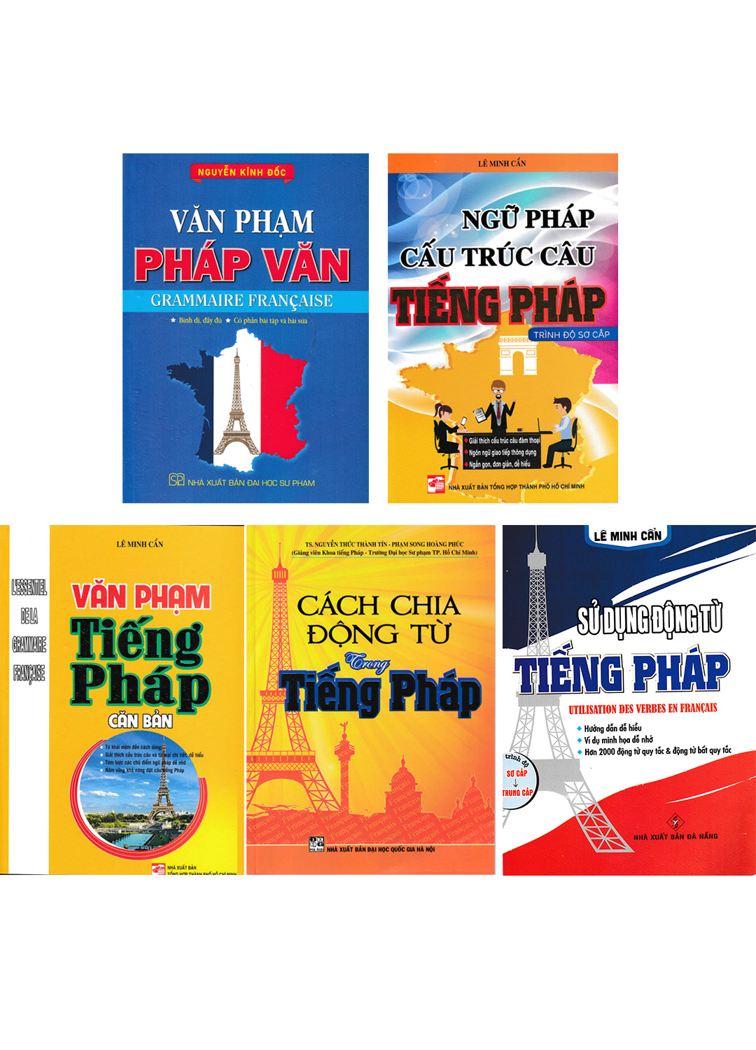 Combo Sách Học Tiếng Pháp Cho Người Mới Bắt Đầu + Văn Phạm Pháp Văn _HA