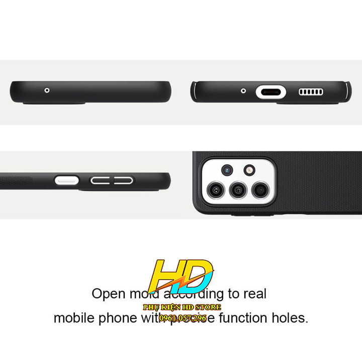 Ốp Lưng Chính Hãng Nillkin Dành Cho Samsung A13 4G Dạng Sần , Không Bám Vân Tay, Không Trơn Trượt - Hàng Chính Hãng