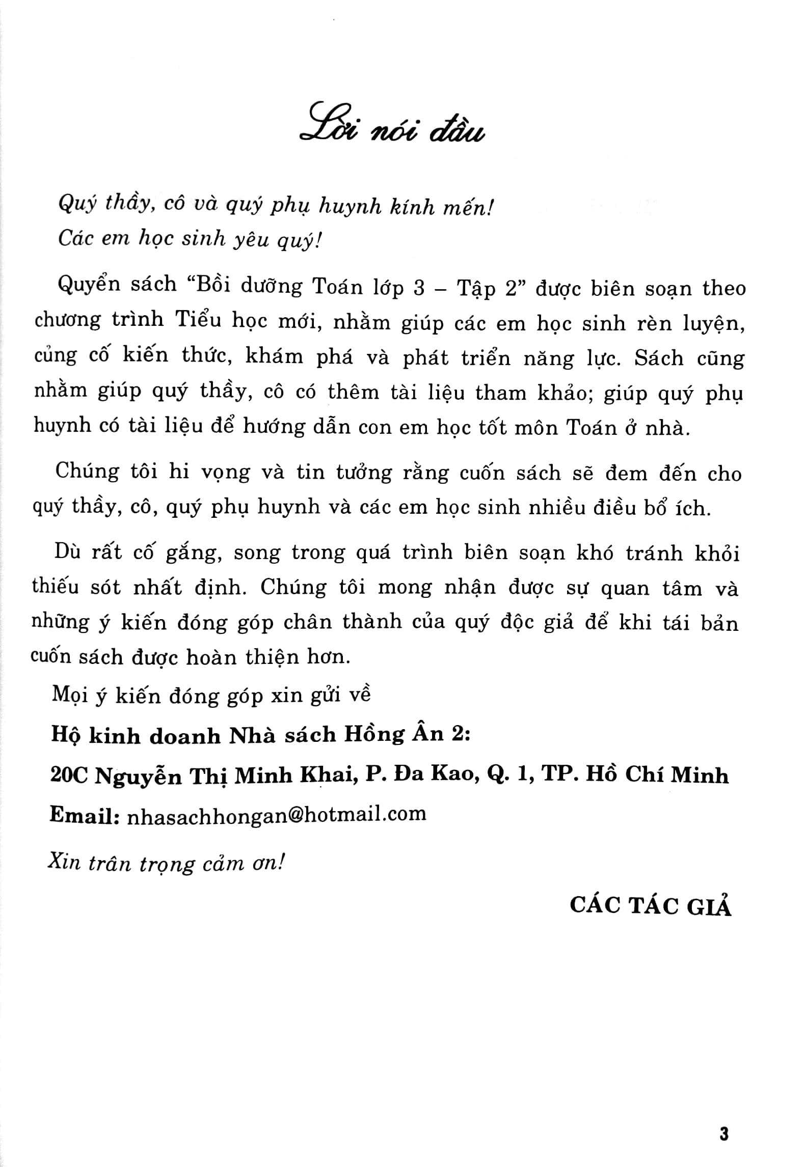 Bồi Dưỡng Toán Lớp 3 - Tập 2