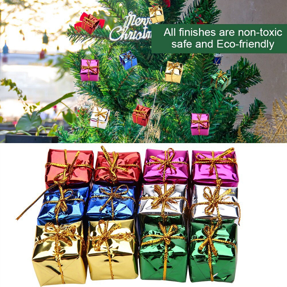 Combo 12 Hộp Quà Xinh Xắn Trang Trí Giáng Sinh Cây Thông Noel