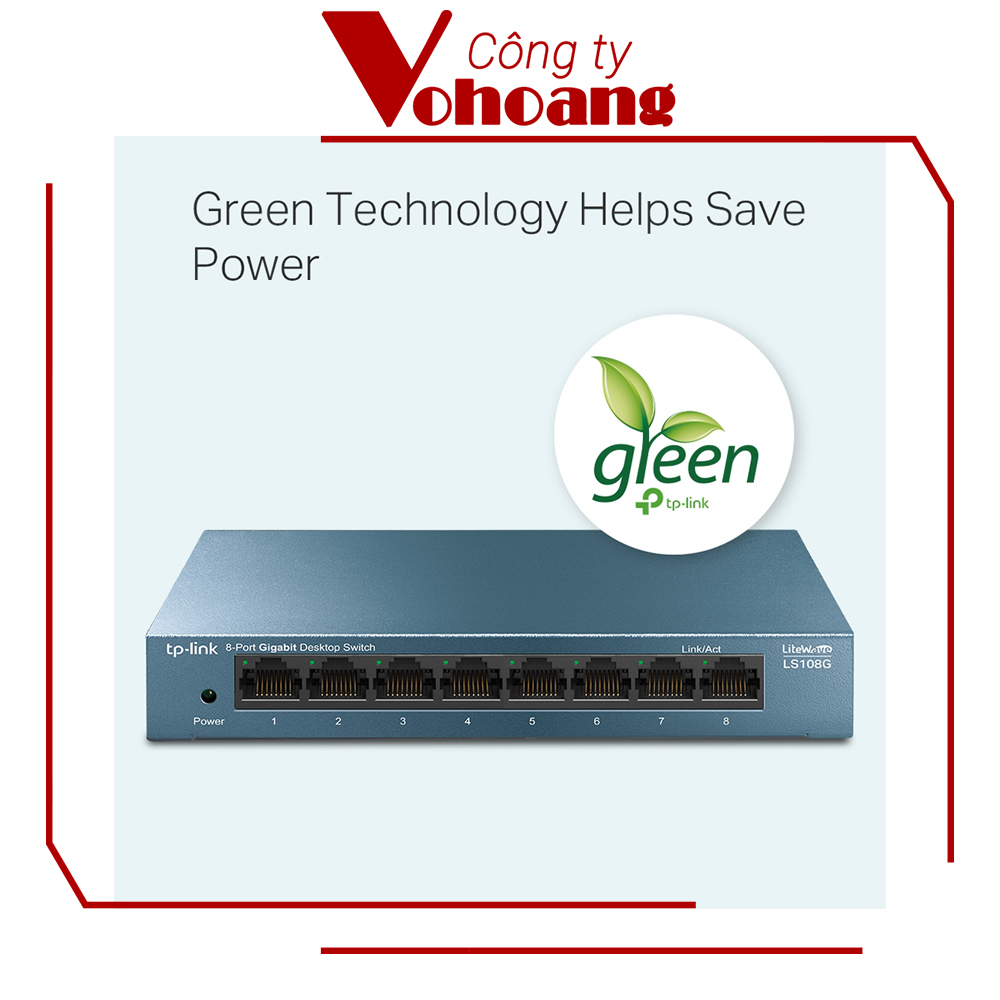 Switch Chia Mạng 8 Cổng Gigabit Tp-Link LS108G Vỏ Kim Loại Thế Hệ Mới - Hàng Chính Hãng