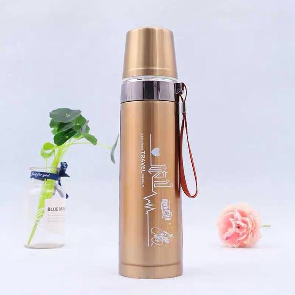 Bình Giữ Nhiệt Nóng Lạnh Cao Cấp Pure Healthy Happy 800ml, Bình Giữ Nhiệt Inox304 Không Gỉ Có Nắp Đậy Chống Tràn