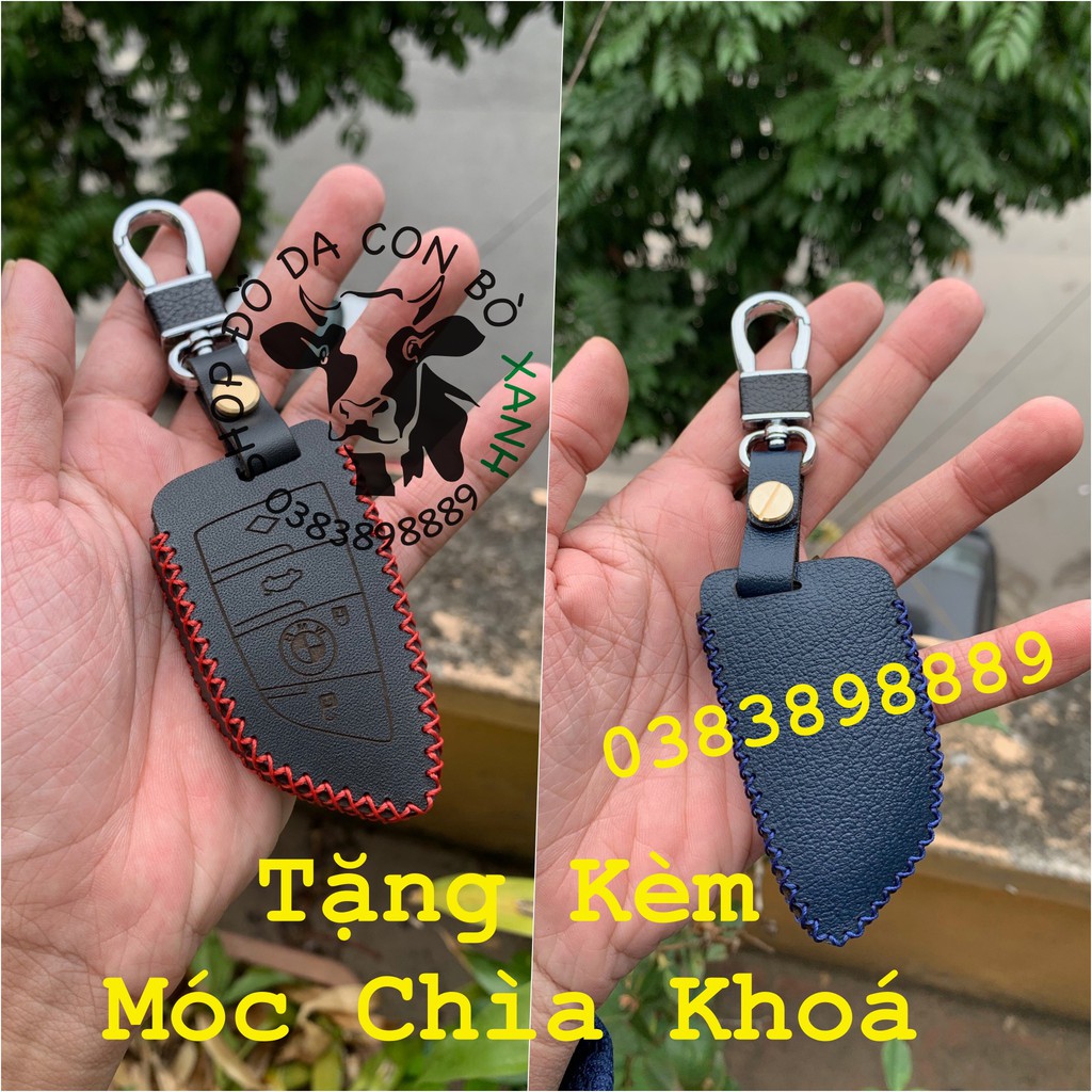 Bao da dành cho chìa khóa BMW series 3 5 7 X GT handmade da thật 003
