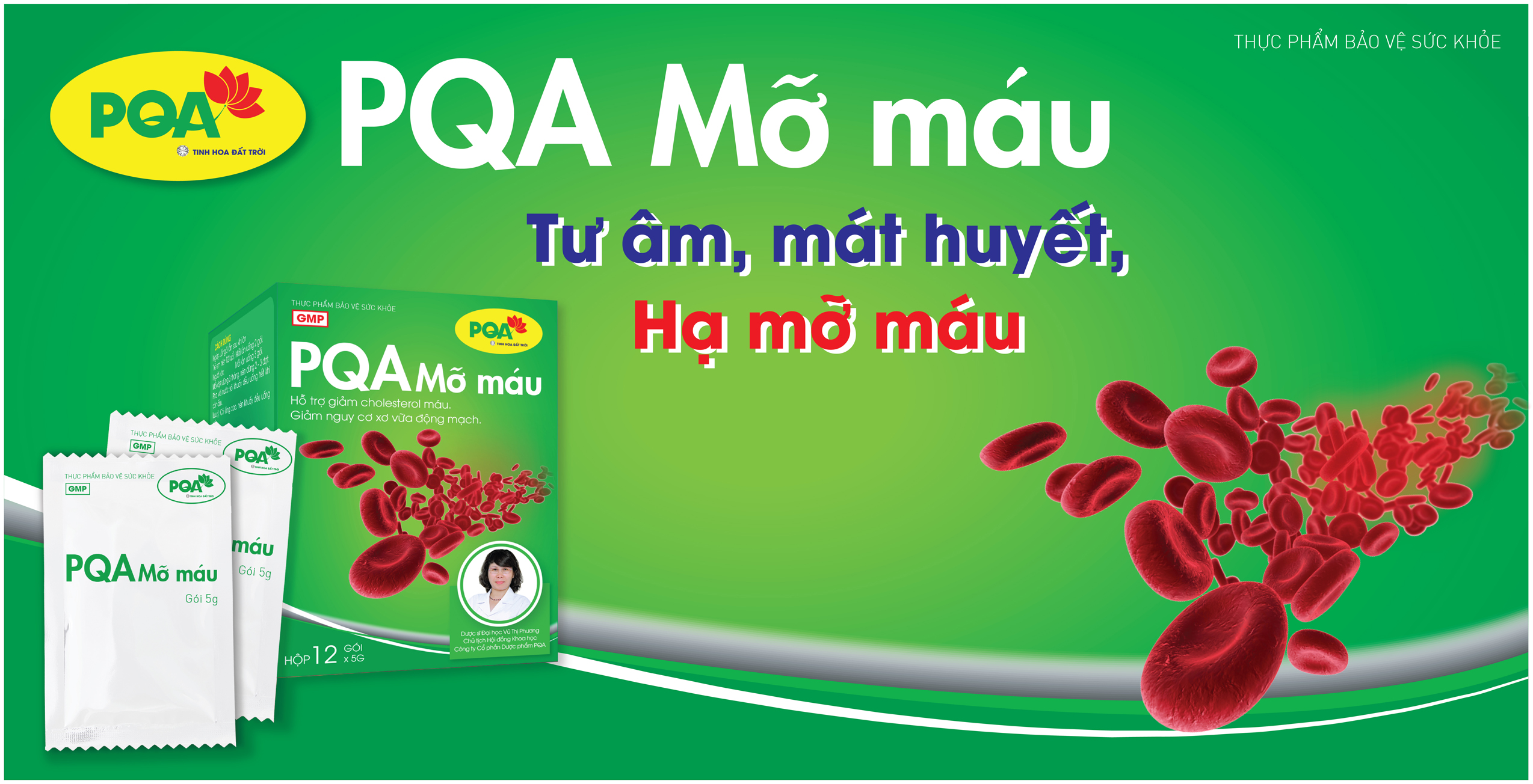 PQA Mỡ Máu là dược phẩm thảo dược có tác dụng tư âm, mát huyết, hỗ trợ ngăn ngừa mỡ máu, hạn chế  Cholesterol toàn phần, hỗ trợ ngăn ngừa xơ vữa mạch máu.