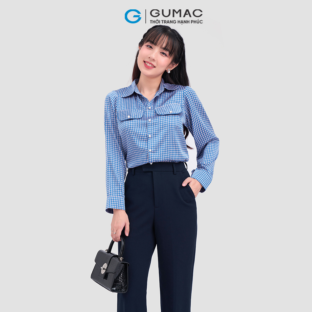 Quần tây GUMAC QC12034 ống suông thời trang