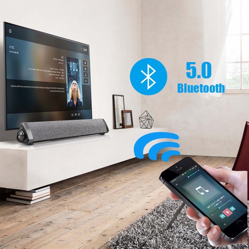 Soundbar bluetooth để bàn âm thanh siêu hay Loa Bluetooth, Loa Đôi, Âm Thanh Trung Thực, Hỗ Trợ Thẻ Nhớ, USB, Jack 3.5