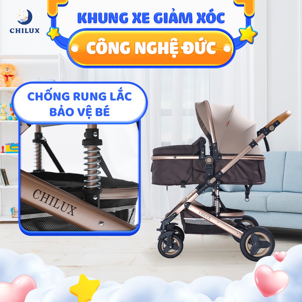 Xe đẩy cho bé Chilux - 9 tính năng nổi bật - Đảm bảo chất lượng