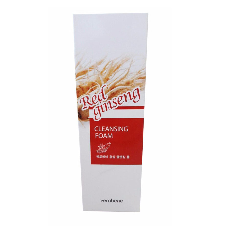 Sữa Rửa Mặt Hồng Sâm Verobene Red Ginseng Cleansing Foam 150ml