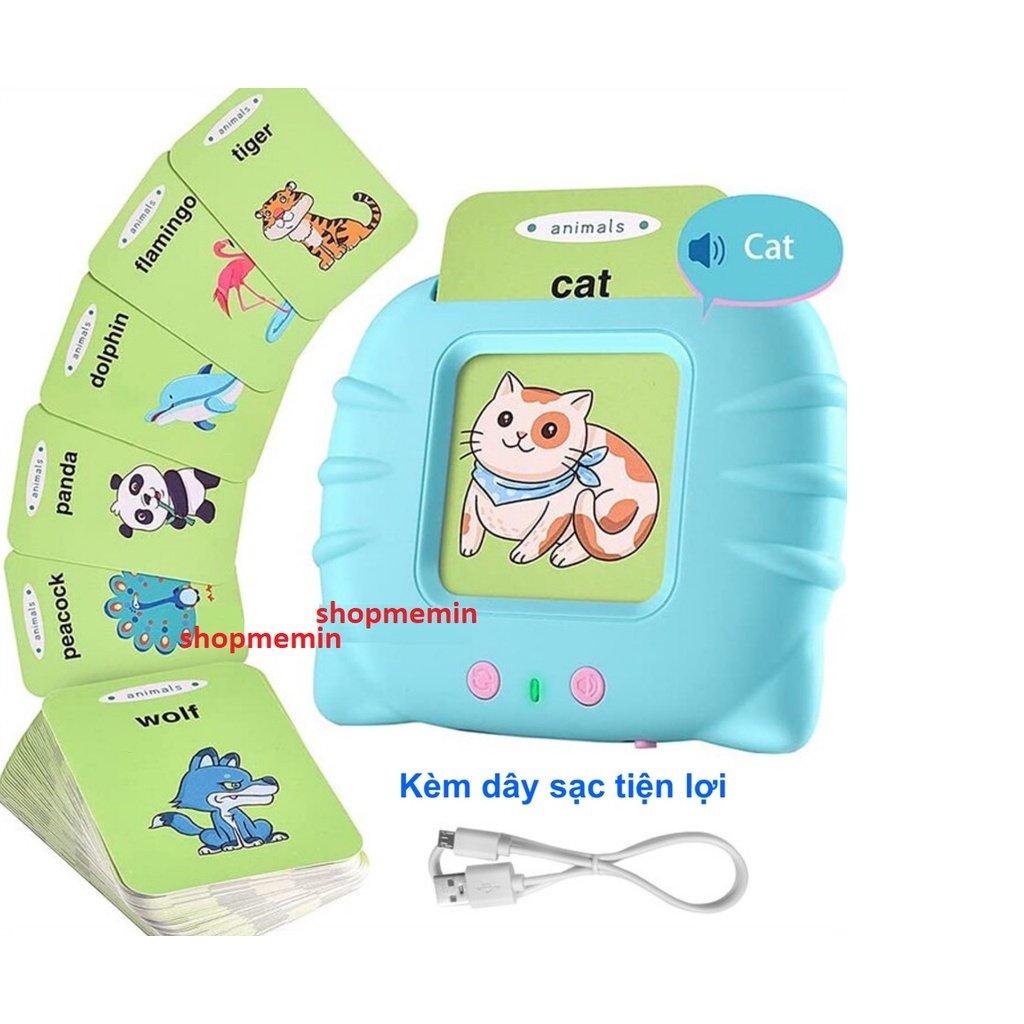 MÁY ĐỌC THẺ FLASHCARD SONG NGỮ ANH - VIỆT  224 TỪ VỰNG KHÔNG CÓ SÓNG ĐIỆN TỪ, KÈM DÂY SẠC PIN SANG, XỊN, MỊN