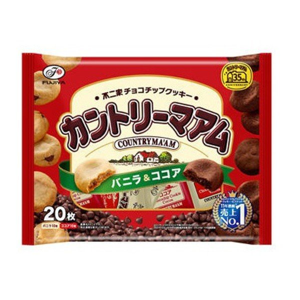 BÁNH QUY HƯƠNG VANI VÀ SOCOLA FUJIYA COUNTRY MA'AM VANILLA & COCOA 180G