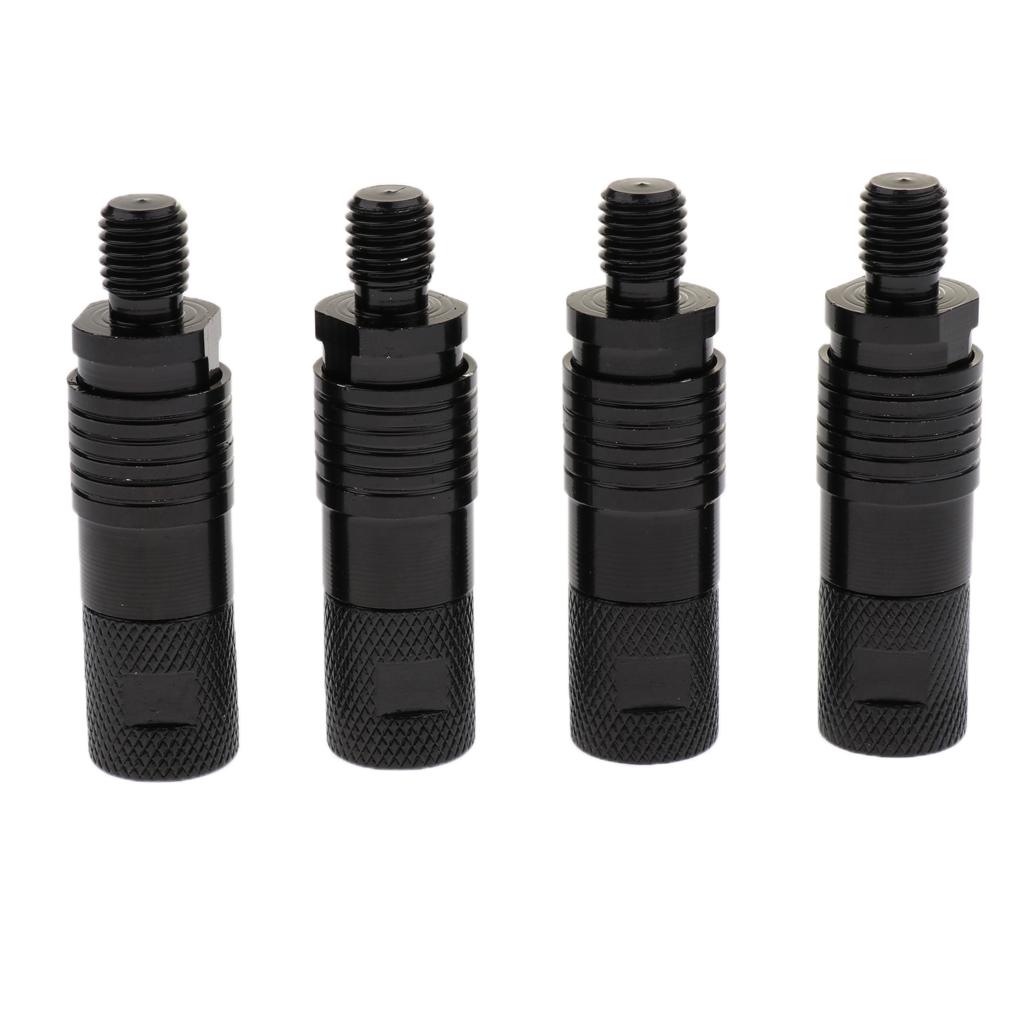 4pcs 6cm Metal Fishing Rod Pod Connector Quick Release Adapter - Black