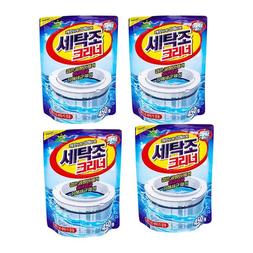 Bộ 4 gói bột tẩy lồng máy giặt Sandokkaebi Korea 450g