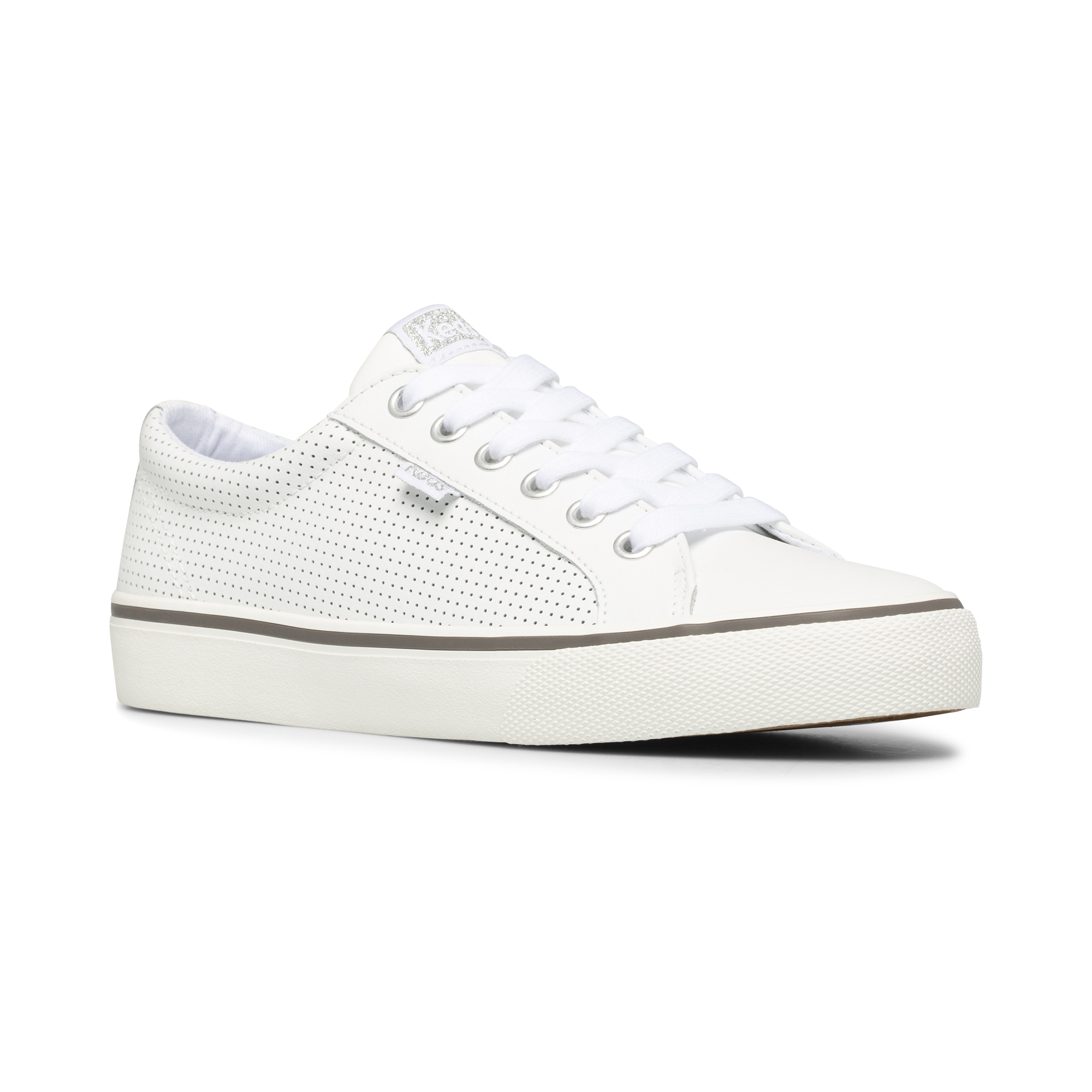 Giày Thể Thao Keds Nữ- Jump Kick Perf Leather White- KD065971