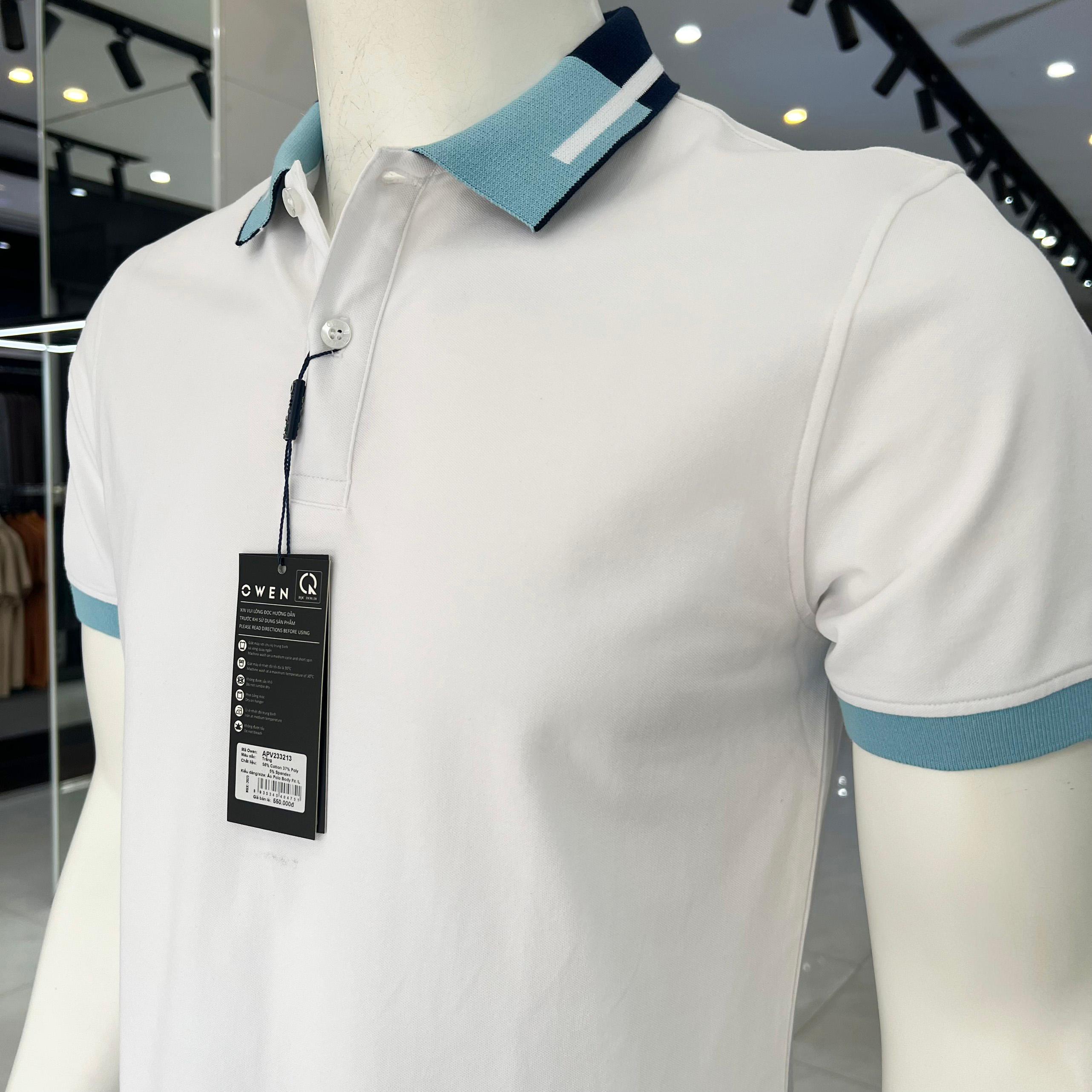 Áo Polo nam Owen cao cấp sợi cotton thoáng mát thấm hút mồ hôi APV233213