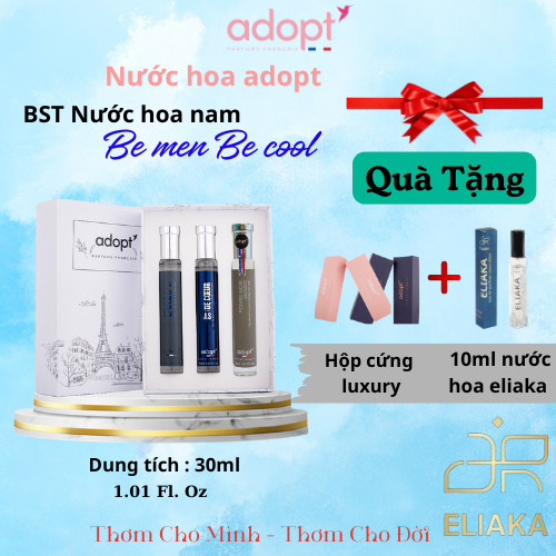 Nước hoa nam ' BST Be Men Be Cool tinh dầu thơm chính hãng Pháp phong cách đẳng cấp dung tích 30ml