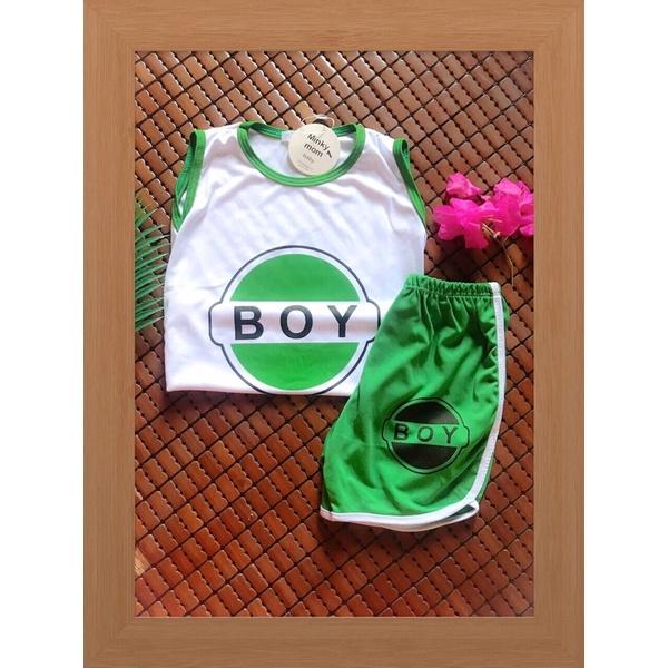 Bộ Quần Áo Trẻ Em In Hình Chữ BOY Cho Bé