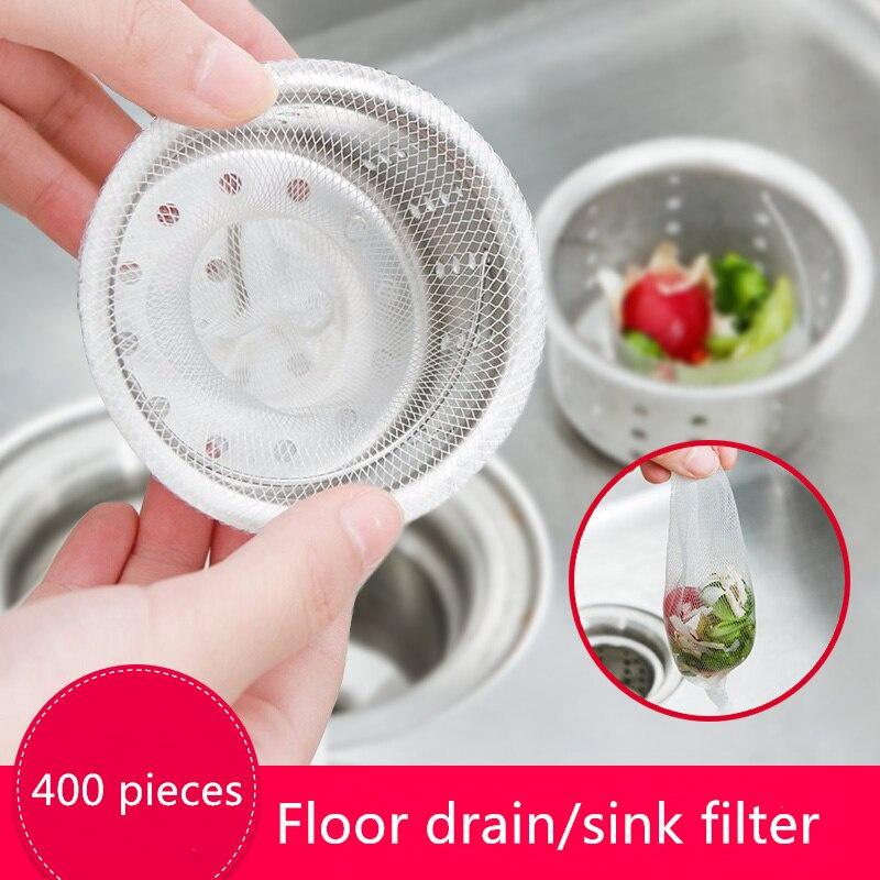 Newest 100/400pcs Sink Filter Mesh Kitchen Trash Bag Prevent The Sink From Clogging Filter Bag For Bathroom Strainer Rubbish Bag