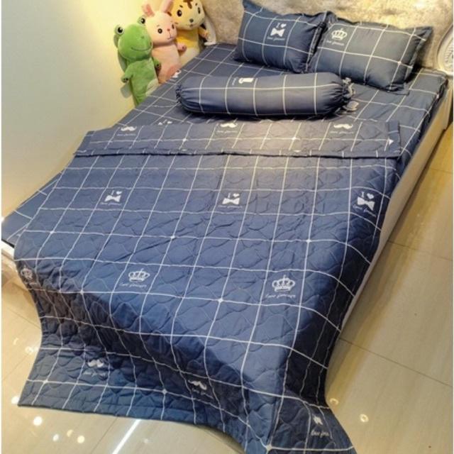 Trọn Bộ 5 Món Chăn Hè Trần Bông Và Ga Gối Poly Cotton Nhiều Mẫu Mới