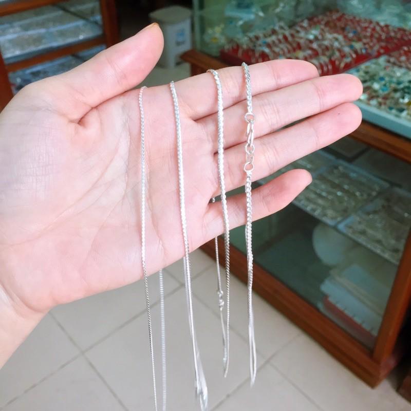 Dây chuyền bạc kiểu S đặc cho người lớn 6p3-2chỉ dài 45-47 cm có bảo hành